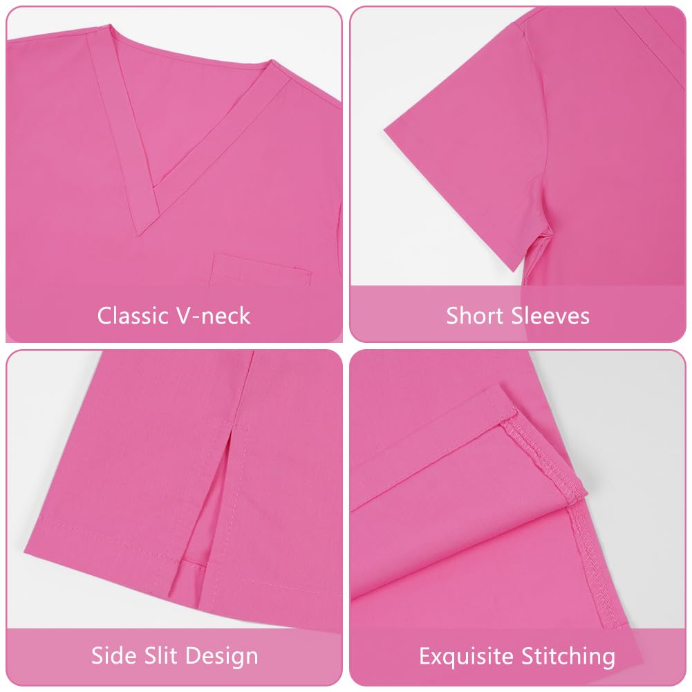 AUYAO Uniformes Sanitarios Mujer Hombre Pijama Sanitario Ropa de Trabajo
