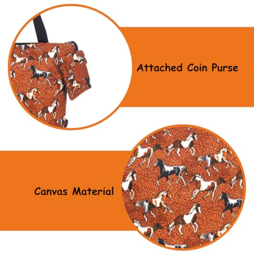 Image of NGIL Medium Top Zipper Closure Canvas Tote Bag with Attached Matching Coin Purse For Moms and Nurses