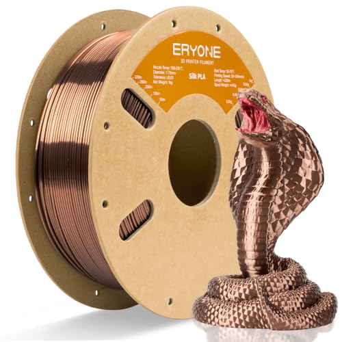 Image of ERYONE Silk PLA Filament for 3D Printer 1.75mm + /- 0.03mm, Shiny Filament 1kg (2.1lbs) /Spool, Mocha Brown