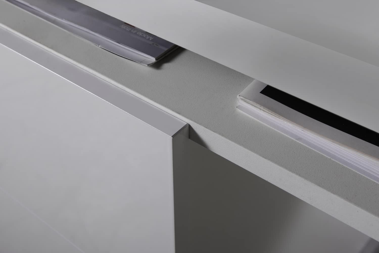 COMPOSAD | Scrivania della Linea MONETA con 3 Cassetti e 1 Vano, Scrivania PC, Scrivania con Cassetti, (LxAxP) 110x75x60 cm, Colore Bianco Laccato, Made in Italy