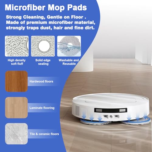 Image of HASTHIP 9Pcs Set Replacement Parts Compatible with ECOVACS Deebot N50 PRO Omni, Complete Robot Vacuum Spare Parts Set with Main Roller Brush, HEPA Filters, Side Brushes, Dust Bags, Washable Mop Pads