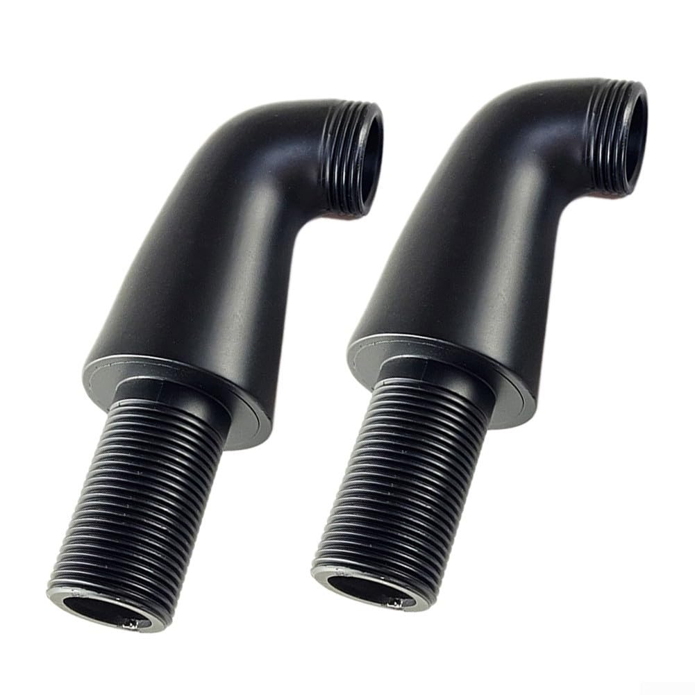 Gdfnmogo Pieds de mitigeur de douche montés sur le pont noir mat pour robinets de baignoire muraux, adaptateur d'extension en laiton massif avec filetage G3/4, convertir