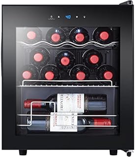 STAIGIS Mini Wine Fridge Freestanding, Wine Cooler Refrigerator 15 Bottle w/Digital Control, Countertop Mini Fridge for Red & White, Glass Door