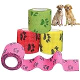 Yuwnd 4 Stück Selbstklebender Verband, Selbstklebender Verband Hund...