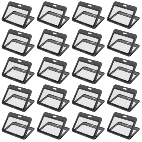NAMOARLY 20 Pièces Porte-badge en Plastique Rigide Horizontal