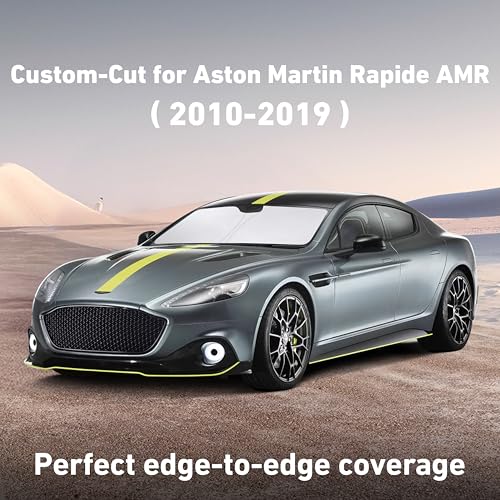 Image of Econour Windshield Sunshade for Aston Martin Rapide, Rapide AMR 2010-2017, 2018, 2019 Sun Visor for Front Window Sun Shade Cover, UV Blocker & Protector, Car Accessories