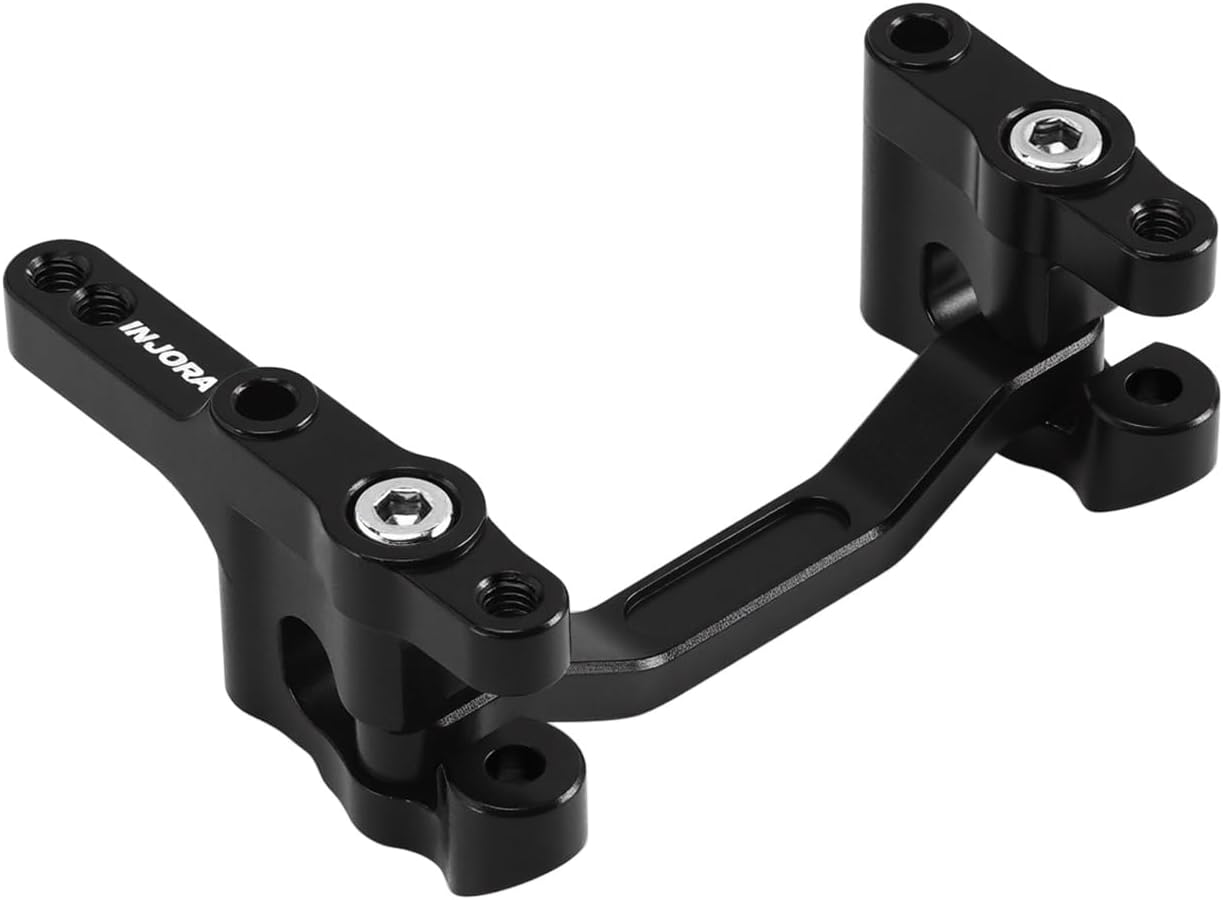 INJORA GROM-14BK Aluminum Steering Set Replacement for 1/16 Arrma Mojave Grom 1/12 Losi Nascar
