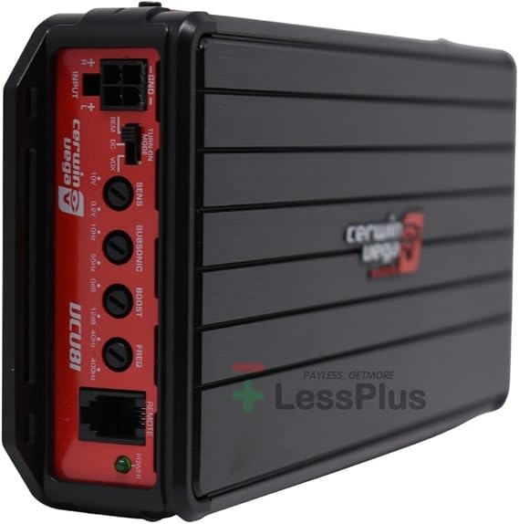 Cerwin Vega VCU81 500W RMS 1-Channel Class D Car Amplifier with Remote Bass Knob