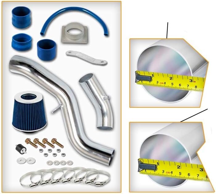Short Ram Air Intake Kit & Blue Filter Combo Compatible for 2003-2006 350Z 3.5L