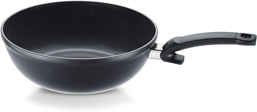 Fissler Ceratal Orbit Black Wok Tava 30 cm Seramik Kaplama Siyah