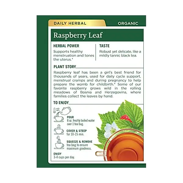 Traditional Medicinals Tea, Organic Raspberry Leaf, Eases Menstrual Cramps, Supports a Healthy Pregnancy, 16 Tea Bags 10