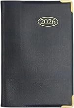 Orbitron 2026 POCKET DIARY - Week To A View - Soft Vinyl Cover - Black Blue or Red (Black)