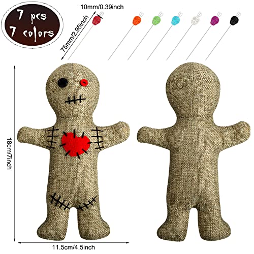 Set de 8 Muñecos Vudú con Alfileres de Calavera 7" miniatura 3