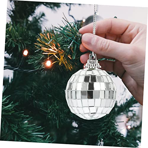 12 unidades de bolas espejadas para colgar en fiestas, árboles de Navidad y decoraciones reflectantes para celebraciones festivas miniatura 3