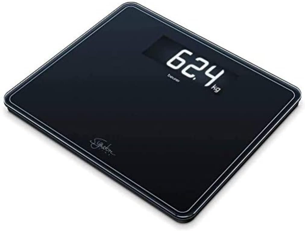 Beurer GS 410 Signature Line Black Bilancia in Vetro XXL con Portata fino a 200 kg, 35 x 30 cm, Nero