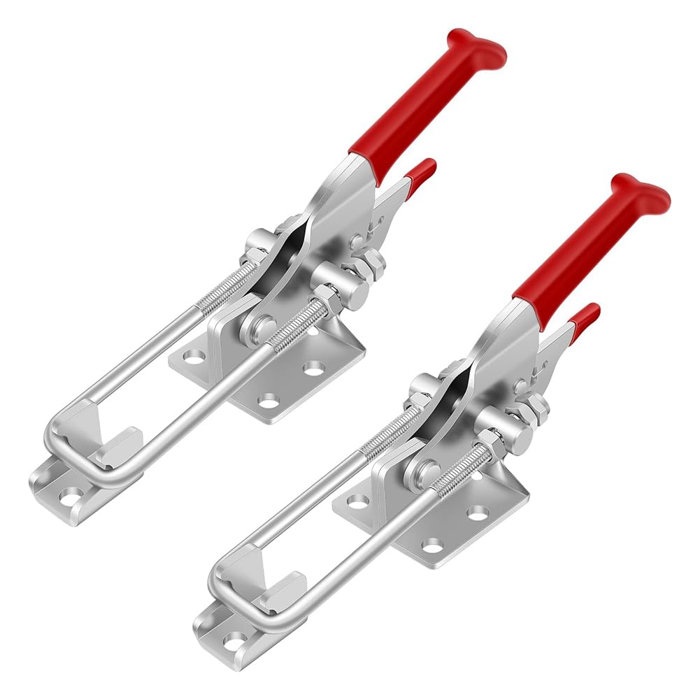 Wisyurt 2 Pack Toggle Clamp, Heavy Duty Latches, 2000Lbs Holding Capacity Adjustable Lock, Smoker Clamps