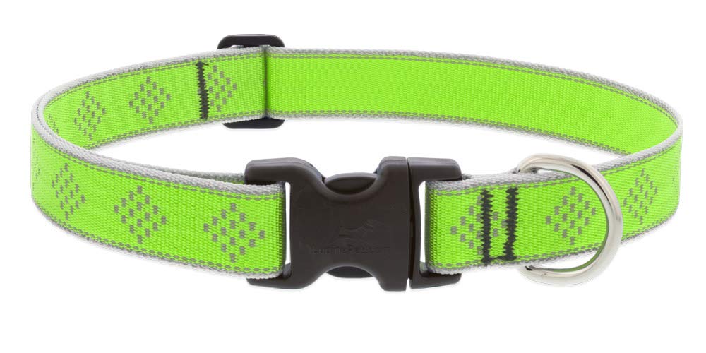 Collier LupinePet High Lights diamant vert réglable pour grand chien qui tire