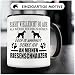Samunshi® Ich denke an meinen Riesenschnauzer Hunde Tasse Kaffeetasse Teetasse Kaffeepott Kaffeebecher Becher 300ml schwarz