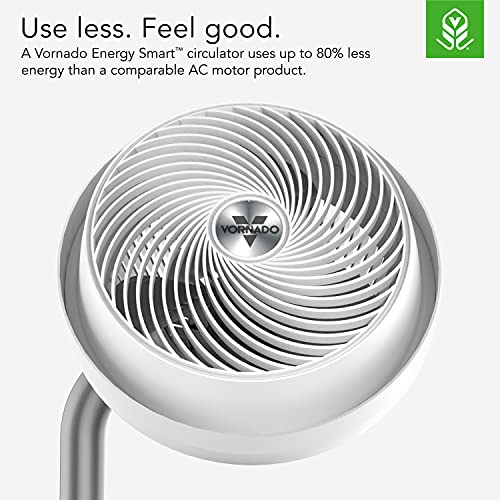 Image of Vornado 693DC Energy Smart Mid-Size Air Circulator Fan with Variable Speed Control and Adjustable Height, White