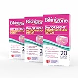 Bikini Zone Ingrown Hair Patches, Hydrocolloid Treatment for Day/Night Use, 20 Count 3 Pack