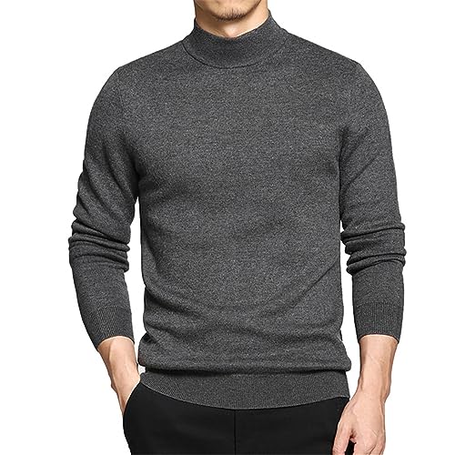 Wine Red Turtleneck Sweaters Men Winter Thick Knitted Men Pullovers Autumn Turtle-Neck Men Sweater X'Mas Plus Size3