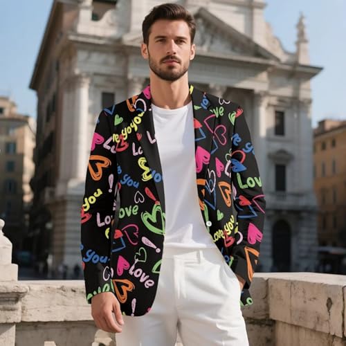 Xhuibop Plus Size Christmas Suit for Men Holiday Xmas Party Costume Slim Fit Blazer Jacket2