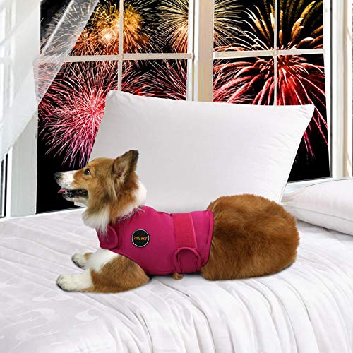 Image of MCHY Dog Anxiety Vest, Anxiety Relief for Dogs, Dog Calming Coat (Rose M)