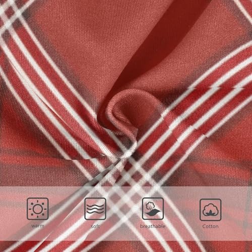 Classic Red Plaid Girls' Underwear Moisture Wicking Comfort Color for Toddler Girls in Sizes 2T,3T, 4T, 5T, 6Y and 8Y3