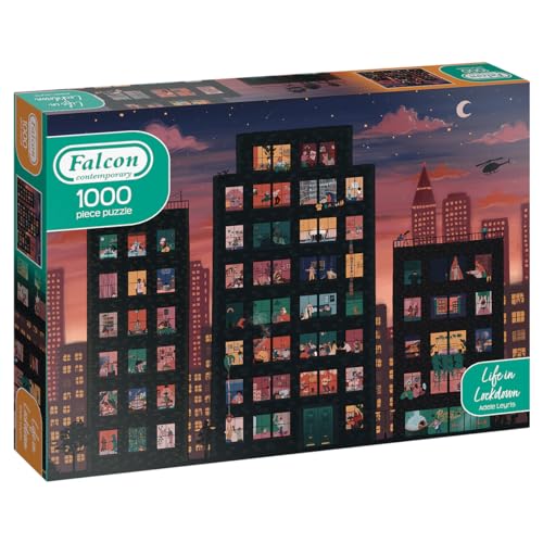 Jumbo, Falcon Contemporary - Life in Lockdown, Puzzles für Erwachsene, 1000 Teile