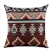 LINKWELL 18"x18" Ethnic Printing Pattern Design Attractive Burlap Cushion Covers Pillow Case (CC1016)