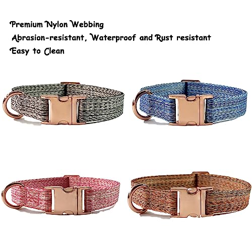 Collar para perro con hebilla metálica, nylon resistente, talla S, azul miniatura 5