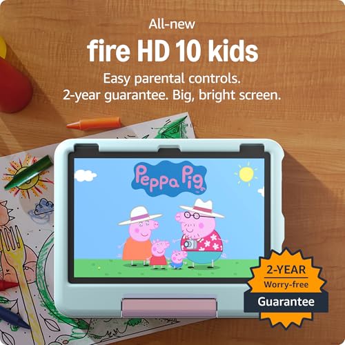 Image of Amazon Fire HD 10 Kids tablet (newest model) | Officially Licensed Peppa Pig Limited-Edition