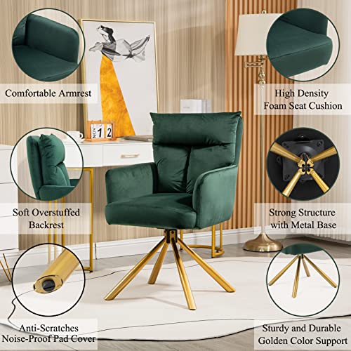 Homedot Cozy Accent Chair Swivel Home Office Chair Upholstered Living Chair Ergonomic Design Stylish Single Sofa Chair With Durable Metal Legs For Club,Home,Office #TOP1