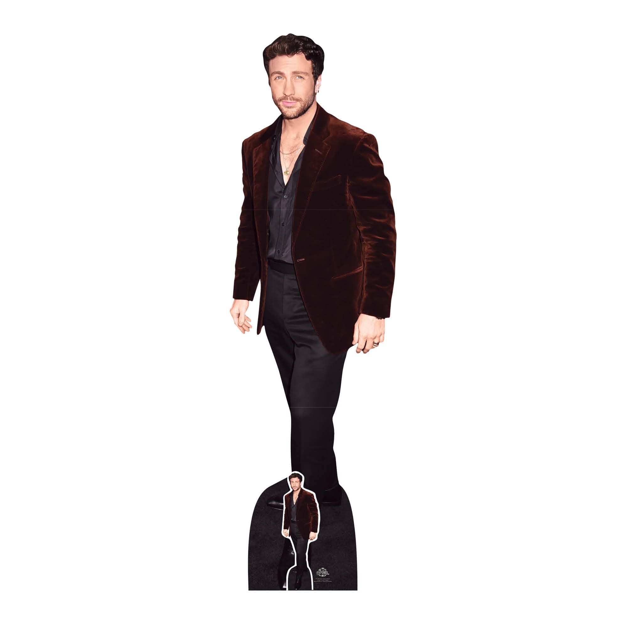 Aaron Taylor-Johnson Brown Jacket Cardboard Cutout with Free Mini Standee
