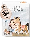 Einladungskarten Kindergeburtstag mit Kindertattoo