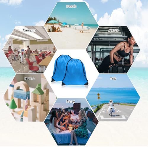 Goodtou Drawstring Backpacks, Drawstring Bags Nylon Backpack Draw String Back Bag Bulk Cinch Sack Drawstring Gym Bag Drawstring Backpack For Sport thumb #5