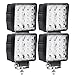 Lospitch LED Arbeitsscheinwerfer 4 X 48W Zusatzscheinwerfer 4320LM Auto Scheinwerfer Offroad Flutlicht Spotlight 6000K Wasserdicht IP67 Reflektor Arbeitslicht