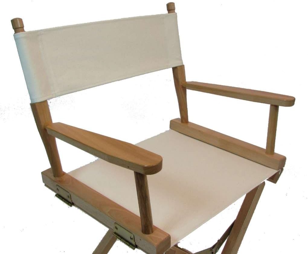 Gold Medal 18"" Table Height Contemporary Natural Frame Directors Chair - Natural : Home & Kitchen