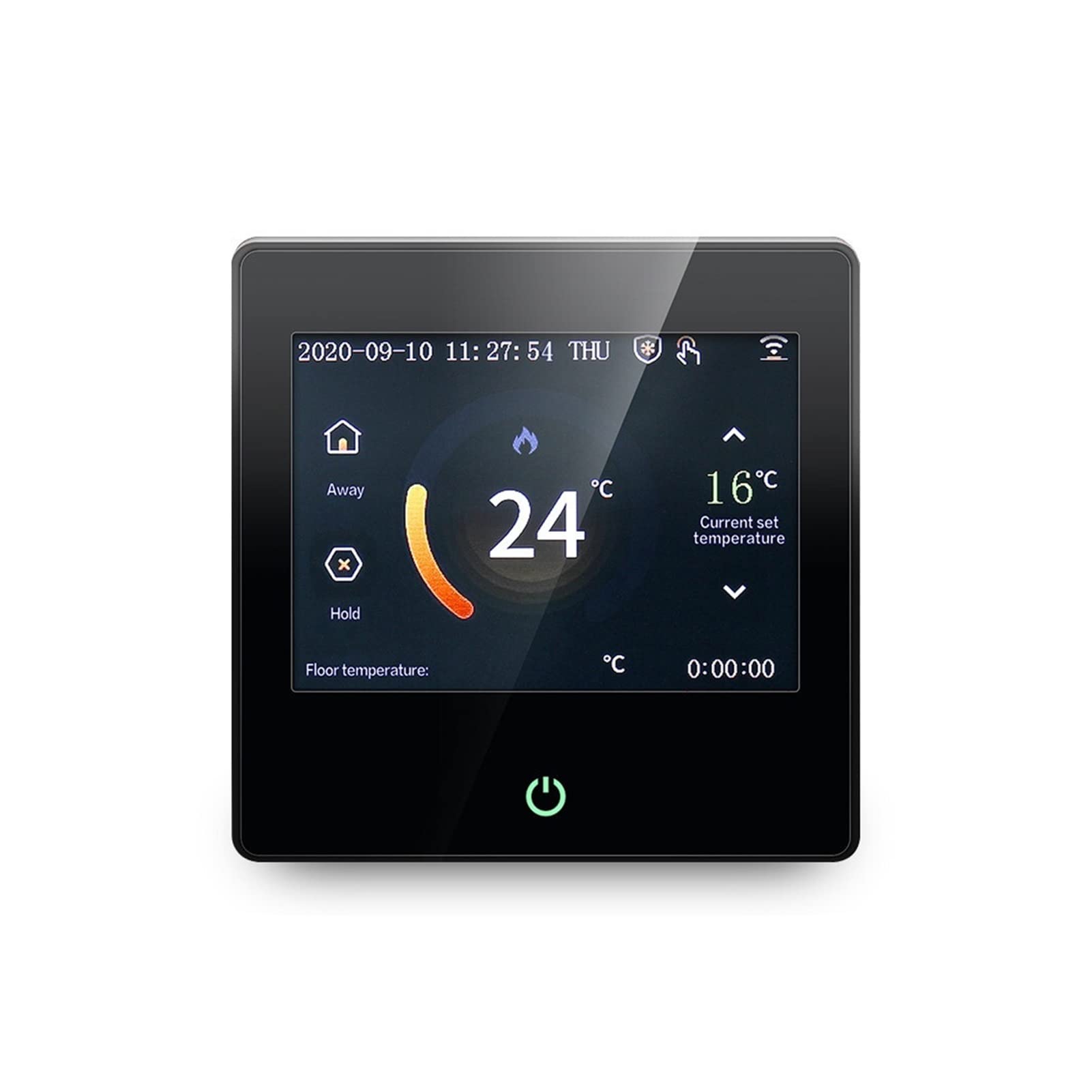 Czujnik termometru, WiFi Smart Thermostat Regulator temperatury ogrzewania z Celsjusza/Fahrenheita PROWADZONY Ekran dotykowy działa do domu(Light Yellow)