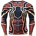 Nessfit Sweat-shirt de compression à manches longues pour homme XL Spiderman - Bordeaux