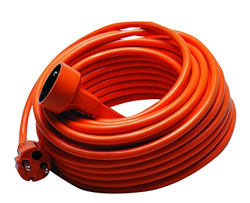 TEC HIT 6418 - Prolongateur jardin - Prise de courant avec terre 3 x 1,5 mm2 - Cordon 25 m - 16 A/3680 W - Sécurité enfant - Norme CE - Orange Cover