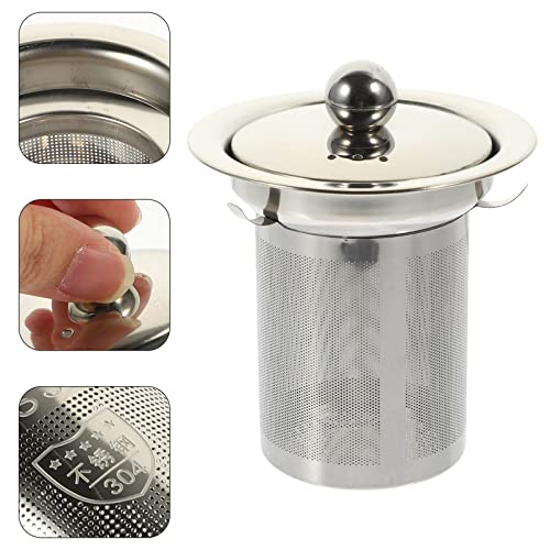Cabilock teapot Tea Strainer Glass Tea Colander Coffe Filter fine mesh Filters Glass Tea Strainer mesh Tea Steeper Tea Filter Tea Cups Bulk Tea infusers Stainless Steel with Cover Milk Tea - Image 4