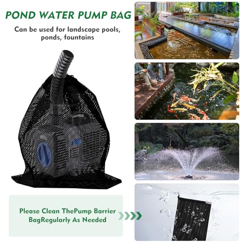 2 bolsas filtro para bomba de estanque, negro, 8.66"x6.29" miniatura 3