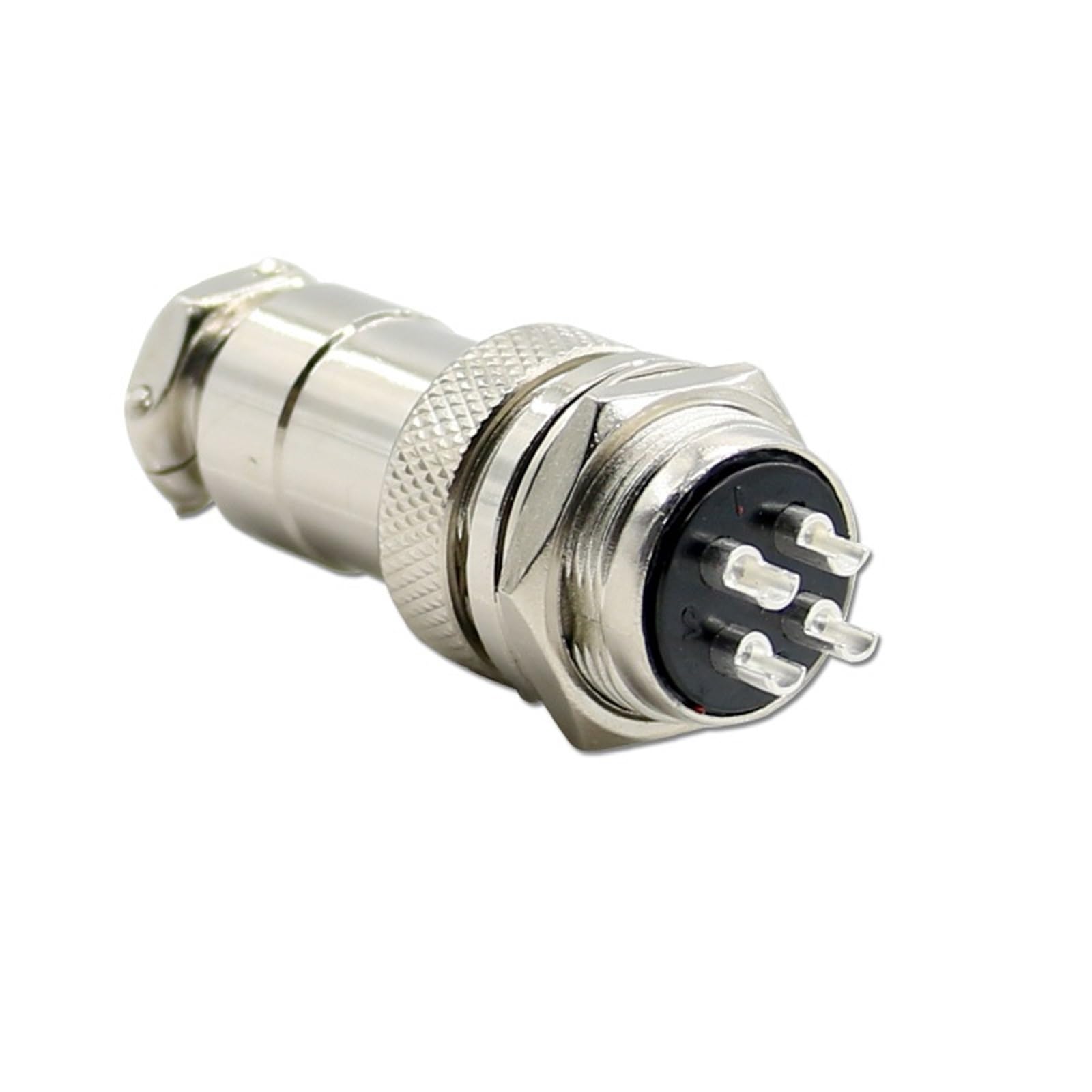 Conector circular GX20 de 7 pines chapado en cobre plateado para panel 6