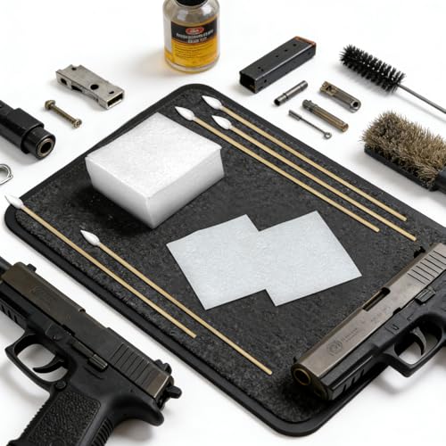 Image of Gun Cleaning Supplies - Lint Free Gun Cleaning Patches and 6 Inch Gun Cleaning Swabs Kit - Fit for Most Caliber Firearms Cleaning