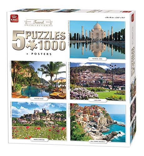 King 5208 Travel Collection 5 in 1 puzzle - 5 x