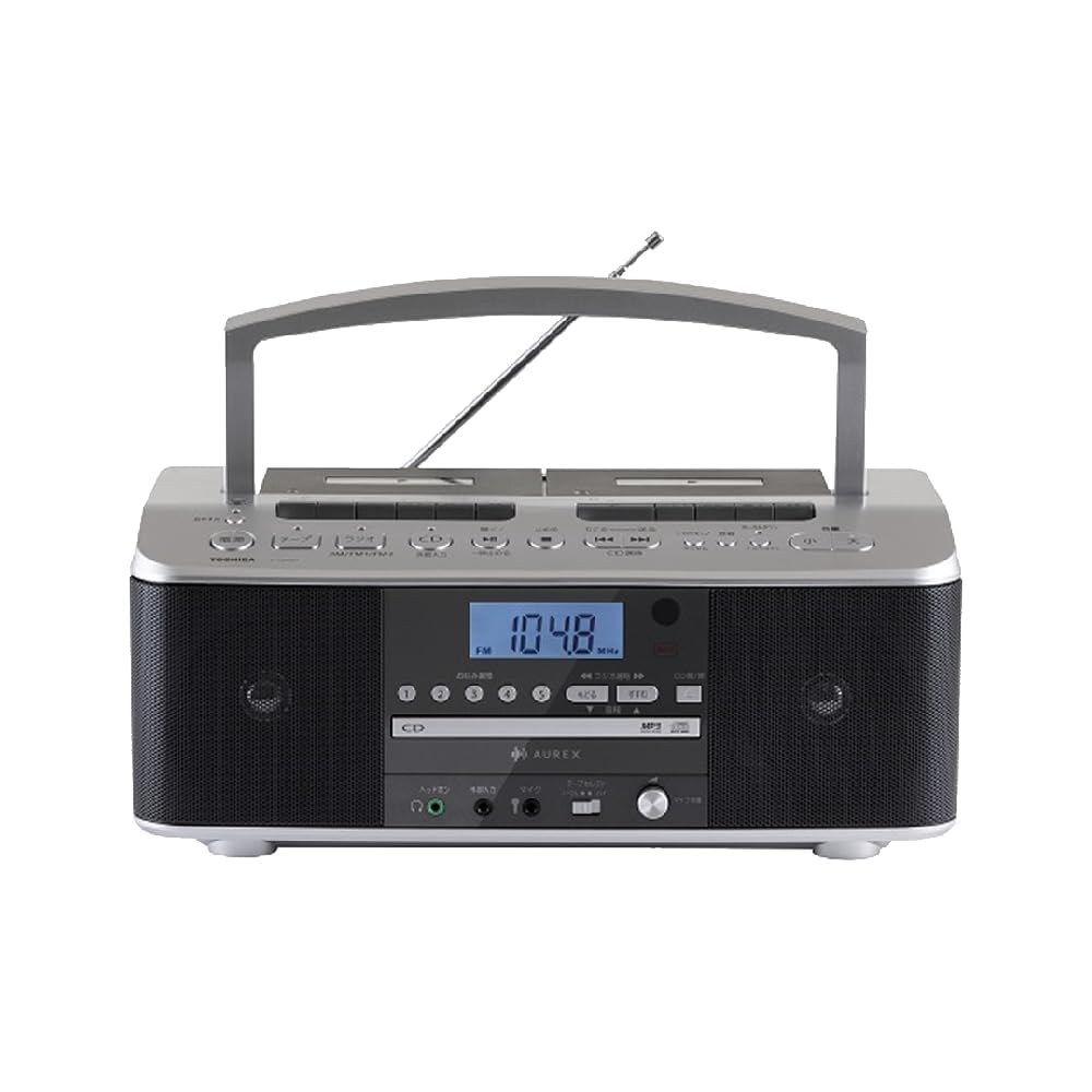 Amazon.co.jp: カラオケセット家庭用 東芝 CDラジカセ シルバー TY