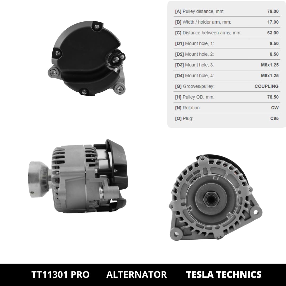 TT11301 PRO alternatore auto 12V, alternatore 120A. Compatibile con FORD, FORD FOCUS, FORD TOURNEO, TRANSIT. Eccellente rapporto qualità-prezzo. Installazione facile e garanzia.