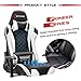 Devoko Gaming Chair Racing Style High Back Computer Chair with Adjustable Armrests Ergonomic Office Chair Executive Swivel Task Chair with Headrest and Lumbar Support (White)