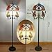 Produktbild 16 Zoll Tiffany-Art-Standlampe 65 Zoll Groß, Papagei/Schmetterling Glasmalerei Schatten Lese Fußboden-Licht-Befestigung, Villa Wohnzimmer Schlafzimmer Gedeckter Tisch Lampe,J